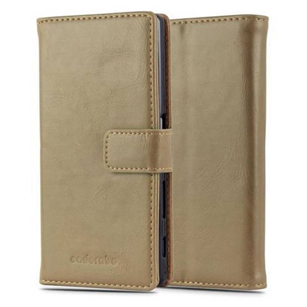 Cadorabo Hülle für Sony Xperia Z5 Schutzhülle in Braun Handyhülle Book Tasche Case Etui Luxury