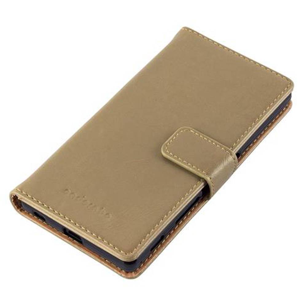Cadorabo Hülle für Sony Xperia Z5 Schutzhülle in Braun Handyhülle Book Tasche Case Etui Luxury