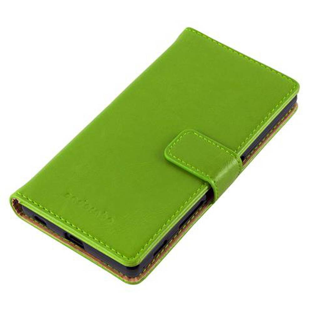 Cadorabo Hülle für Sony Xperia Z5 Schutzhülle in Grün Handyhülle Book Tasche Case Etui Luxury