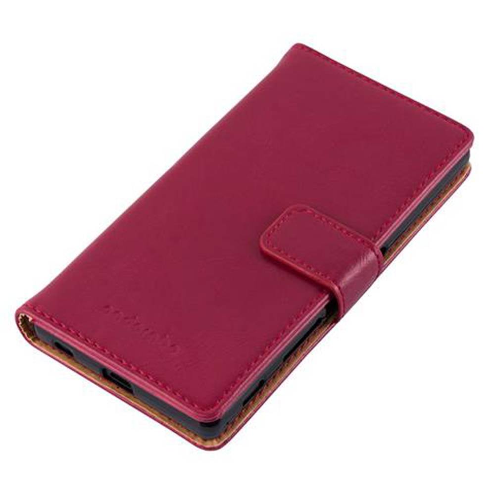 Cadorabo Hülle für Sony Xperia Z5 Schutzhülle in Rot Handyhülle Book Tasche Case Etui Luxury