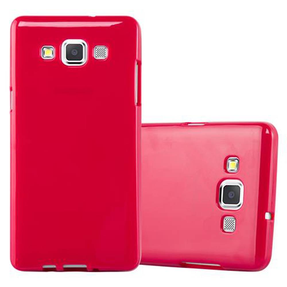Cadorabo Schutzhülle für Samsung Galaxy A5 2015 Hülle in Rot TPU Etui Hülle Case Cover