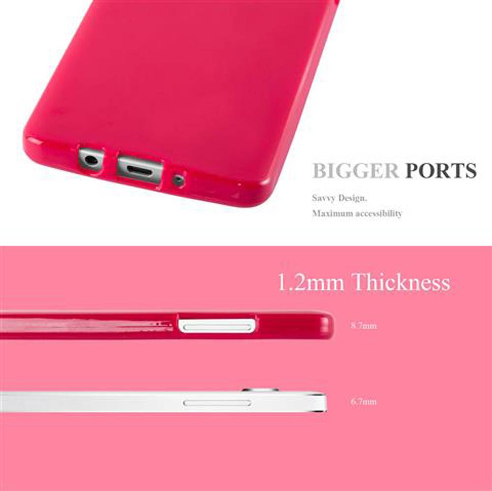 Cadorabo Schutzhülle für Samsung Galaxy A5 2015 Hülle in Rot TPU Etui Hülle Case Cover