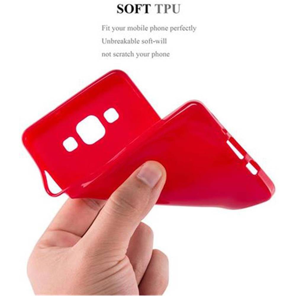 Cadorabo Schutzhülle für Samsung Galaxy A5 2015 Hülle in Rot TPU Etui Hülle Case Cover