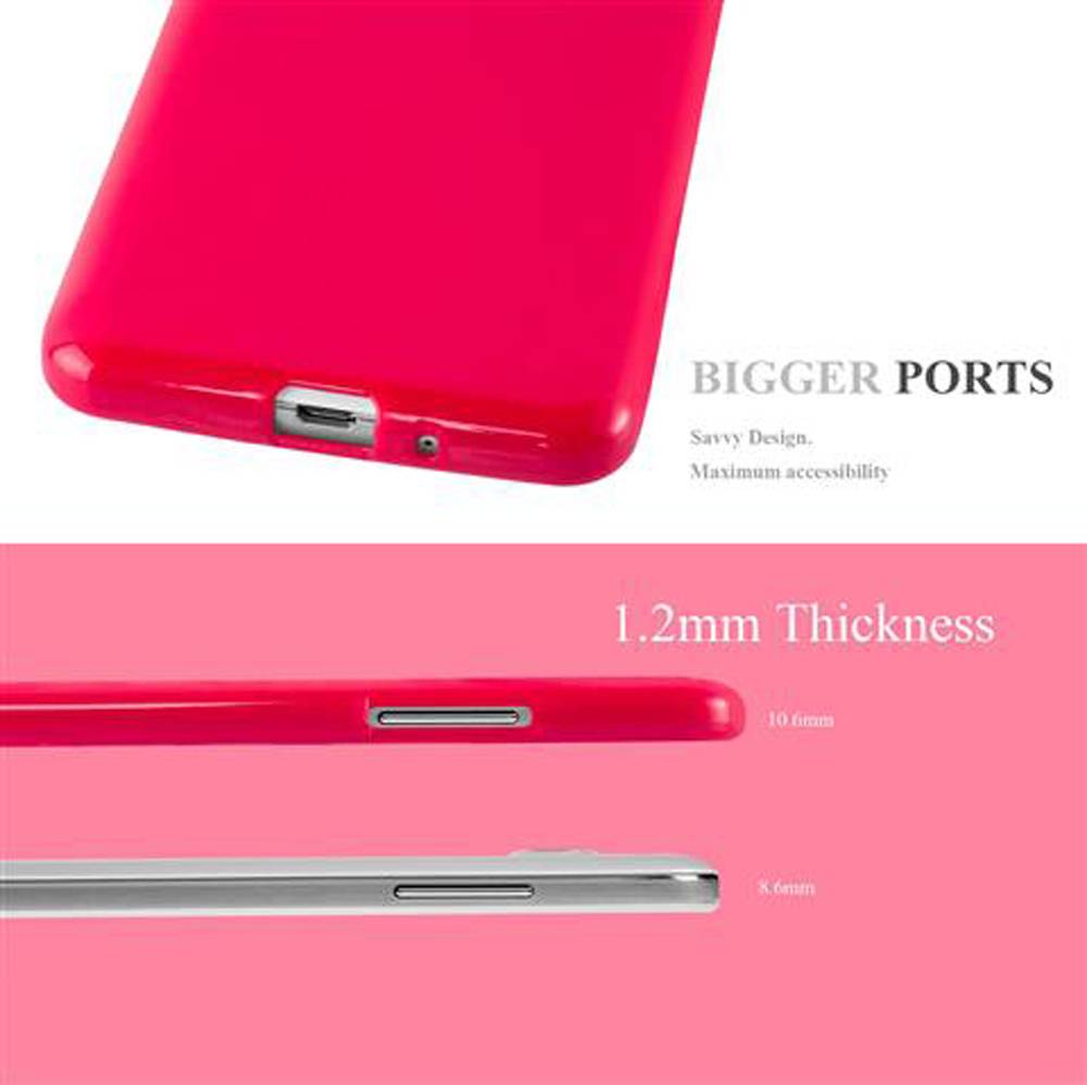 Cadorabo Schutzhülle für Samsung Galaxy GRAND PRIME Hülle in Rot TPU Etui Hülle Case Cover