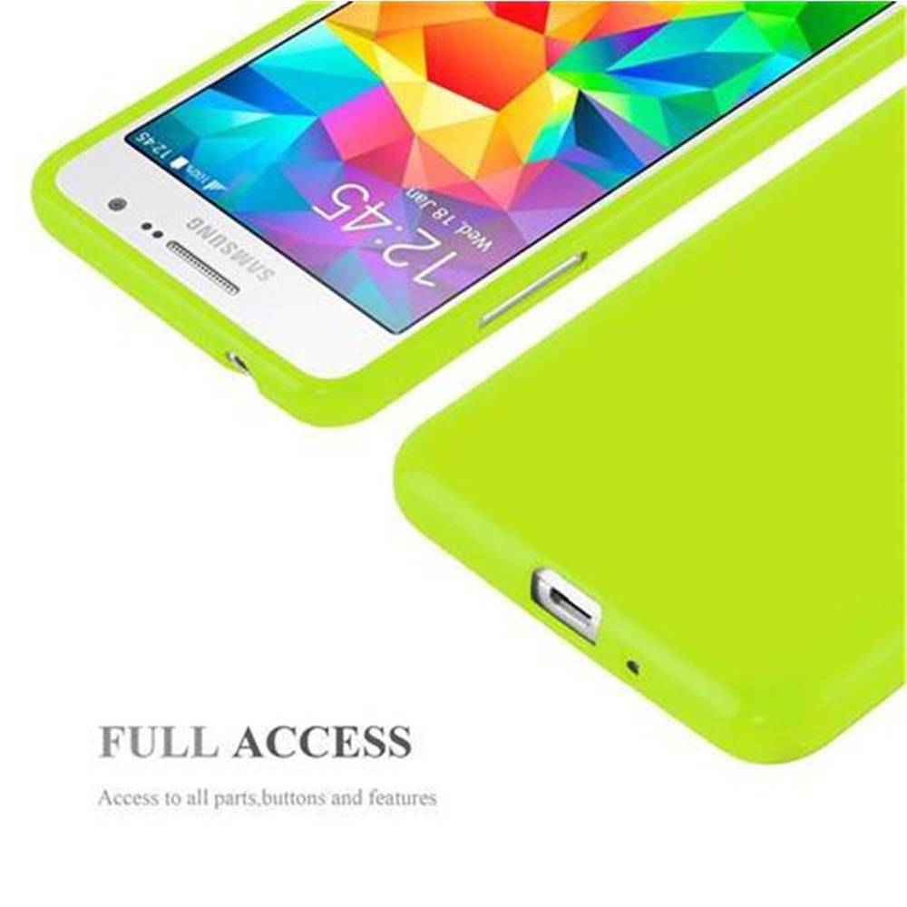 Cadorabo Schutzhülle für Samsung Galaxy GRAND PRIME Hülle in Grün TPU Etui Hülle Case Cover