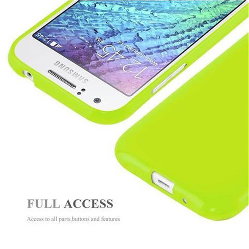 Cadorabo Schutzhülle für Samsung Galaxy J1 2015 Hülle in Grün TPU Etui Hülle Case Cover