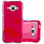 Cadorabo Schutzhülle für Samsung Galaxy J1 2015 Hülle in Rot TPU Etui Hülle Case Cover