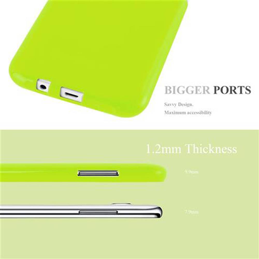 Cadorabo Schutzhülle für Samsung Galaxy J5 2015 Hülle in Grün TPU Etui Hülle Case Cover