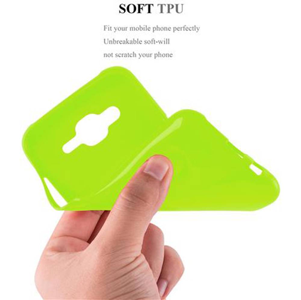 Cadorabo Schutzhülle für Samsung Galaxy J5 2015 Hülle in Grün TPU Etui Hülle Case Cover