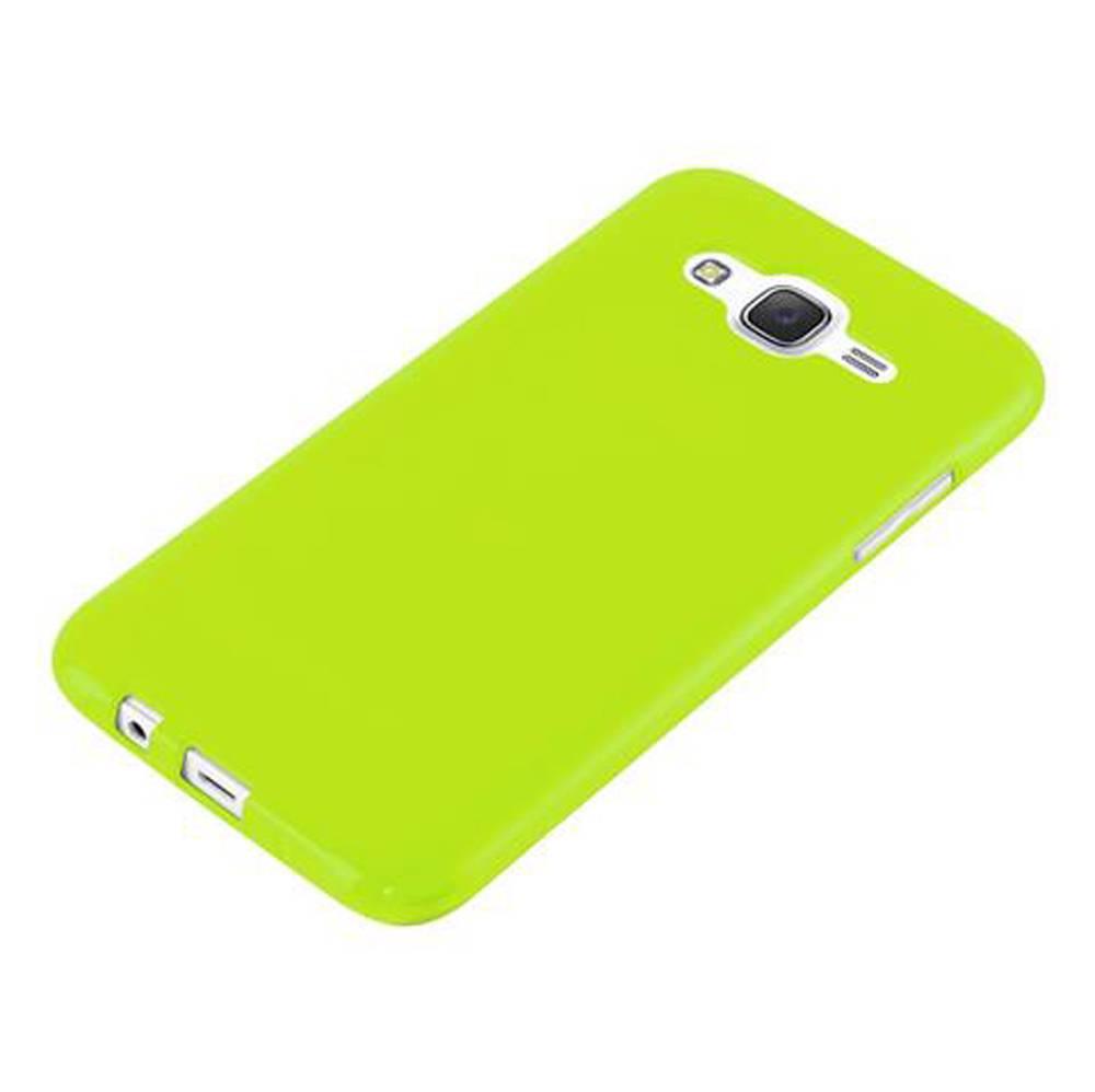 Cadorabo Schutzhülle für Samsung Galaxy J5 2015 Hülle in Grün TPU Etui Hülle Case Cover