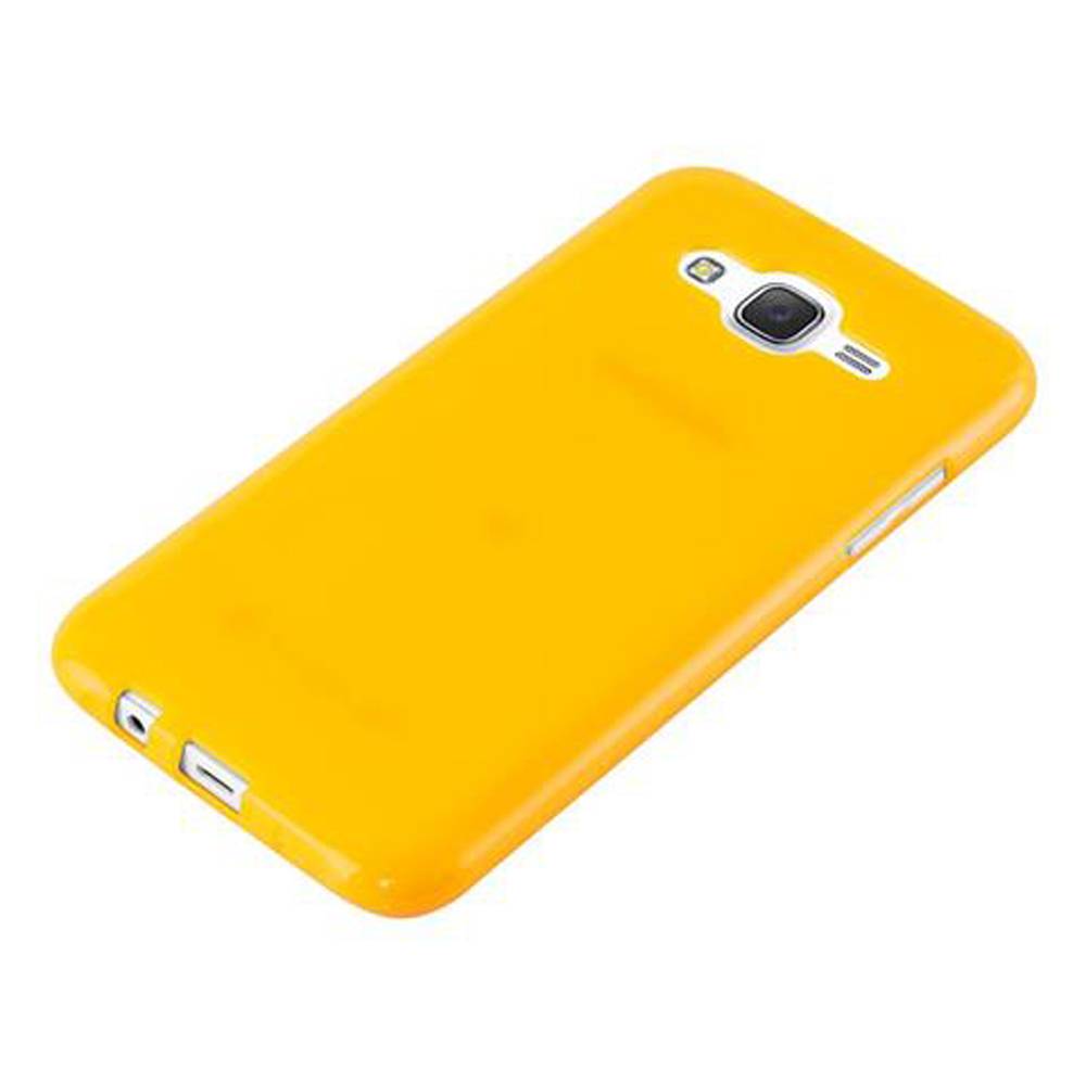 Cadorabo Schutzhülle für Samsung Galaxy J5 2015 Hülle in Gelb TPU Etui Hülle Case Cover