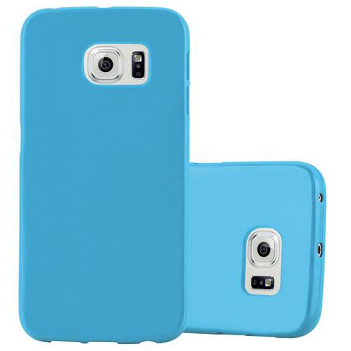 Flexible TPU Silikon Handy Schutzhülle - Hülle - ultra slim, jelly hell blau, Backcover für Samsung Galaxy S6 EDGE