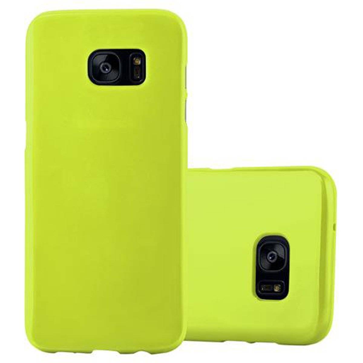 Flexible TPU Silikon Handy Schutzhülle - Hülle - ultra slim, jelly grün, Backcover für Samsung Galaxy S7 EDGE