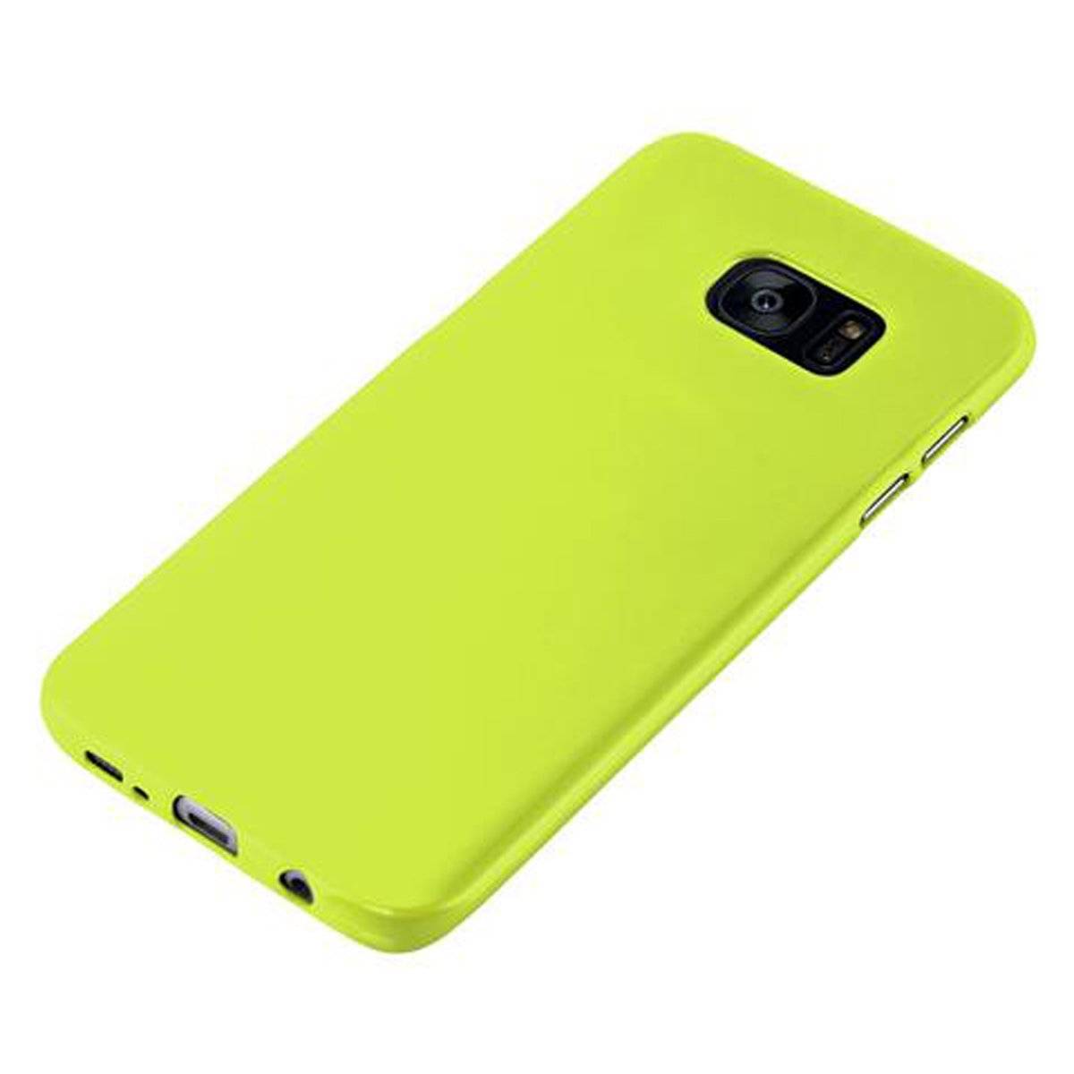 Flexible TPU Silikon Handy Schutzhülle - Hülle - ultra slim, jelly grün, Backcover für Samsung Galaxy S7 EDGE