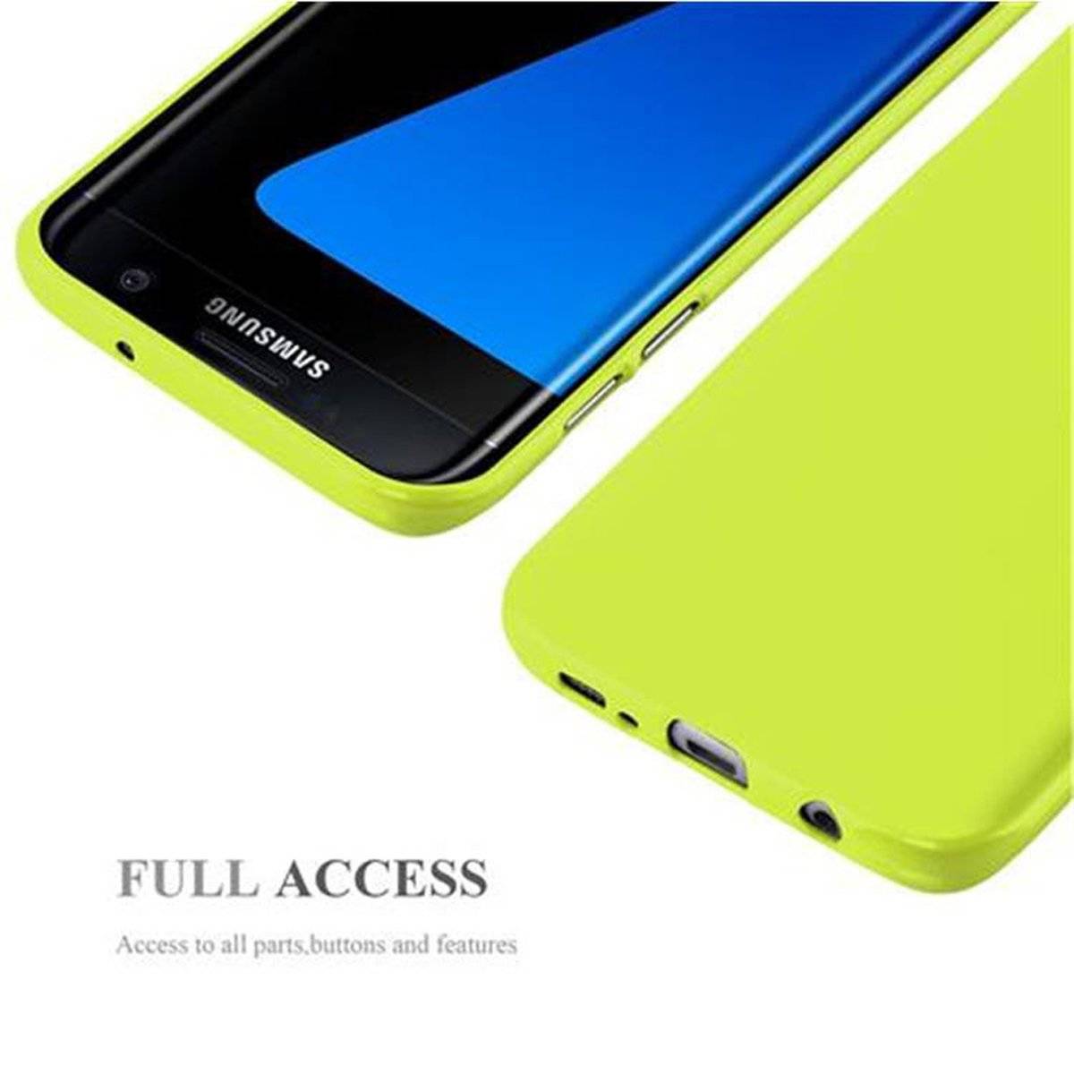 Flexible TPU Silikon Handy Schutzhülle - Hülle - ultra slim, jelly grün, Backcover für Samsung Galaxy S7 EDGE