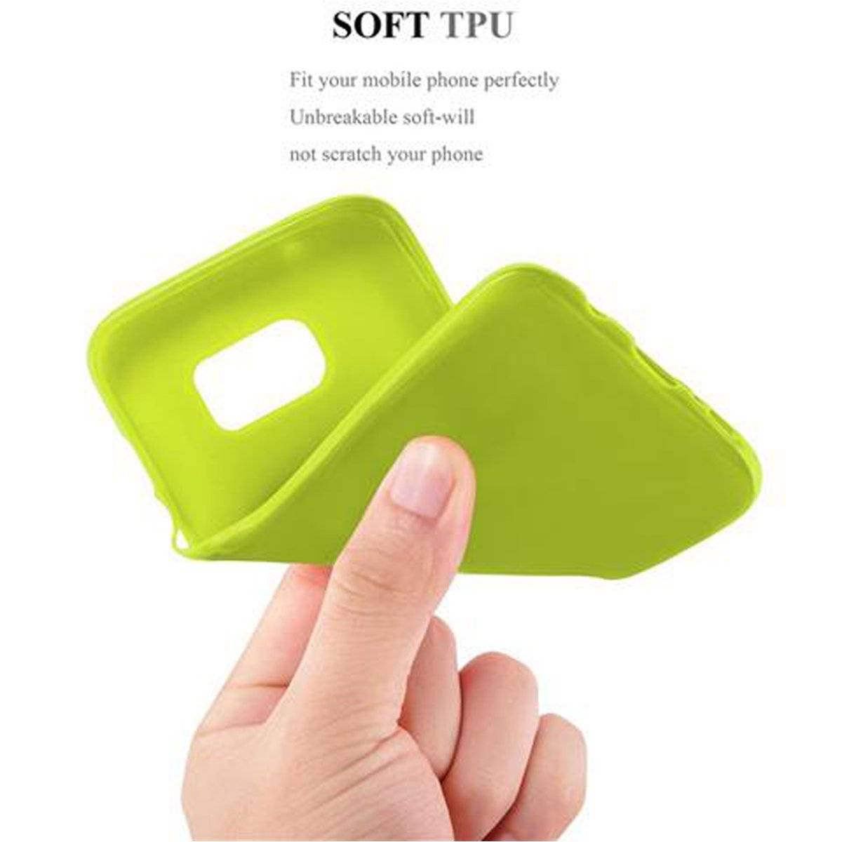 Flexible TPU Silikon Handy Schutzhülle - Hülle - ultra slim, jelly grün, Backcover für Samsung Galaxy S7 EDGE
