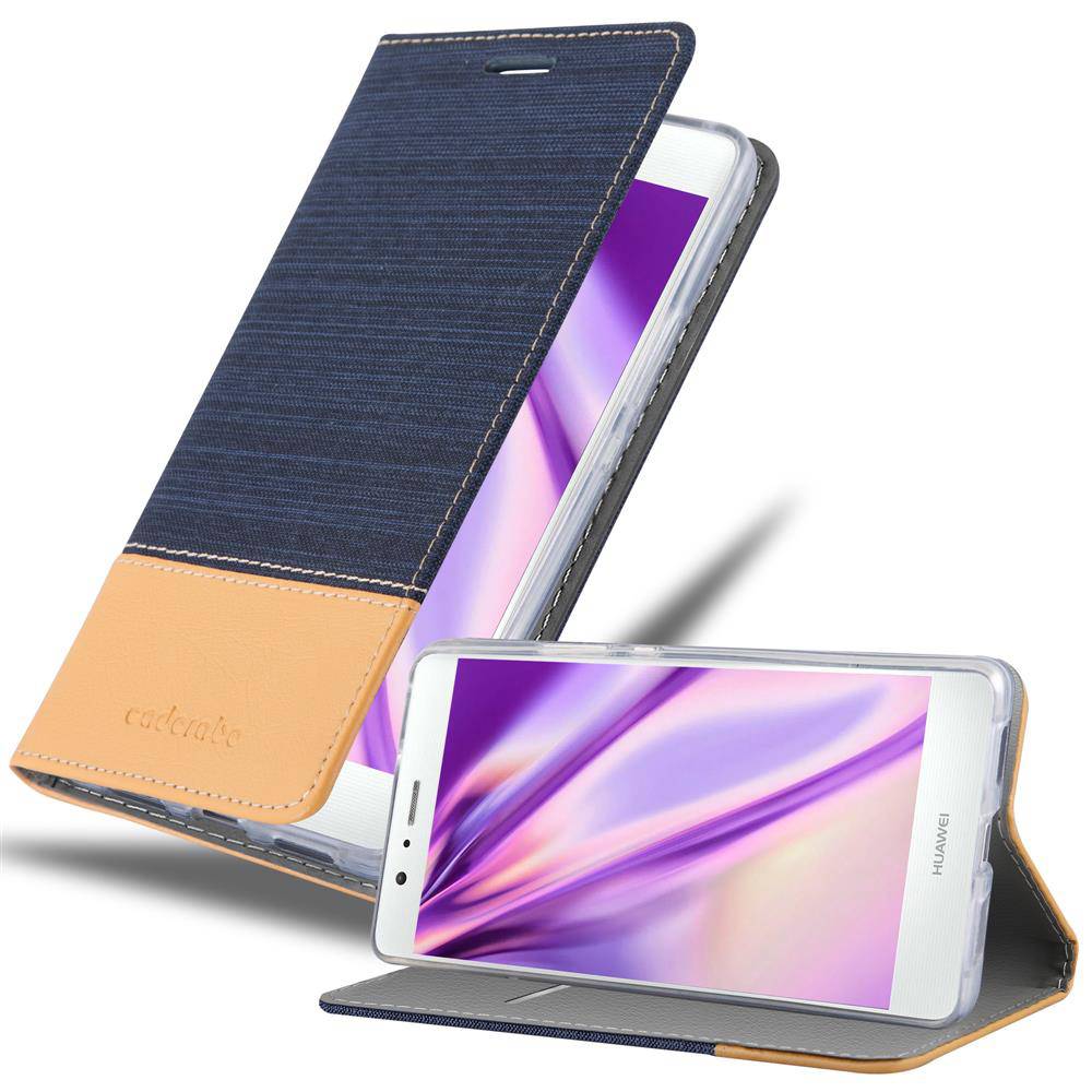 Cadorabo Hülle für Huawei P9 LITE 2016 / G9 LITE Schutzhülle in Blau Handy Hülle Etui Book Case Cover