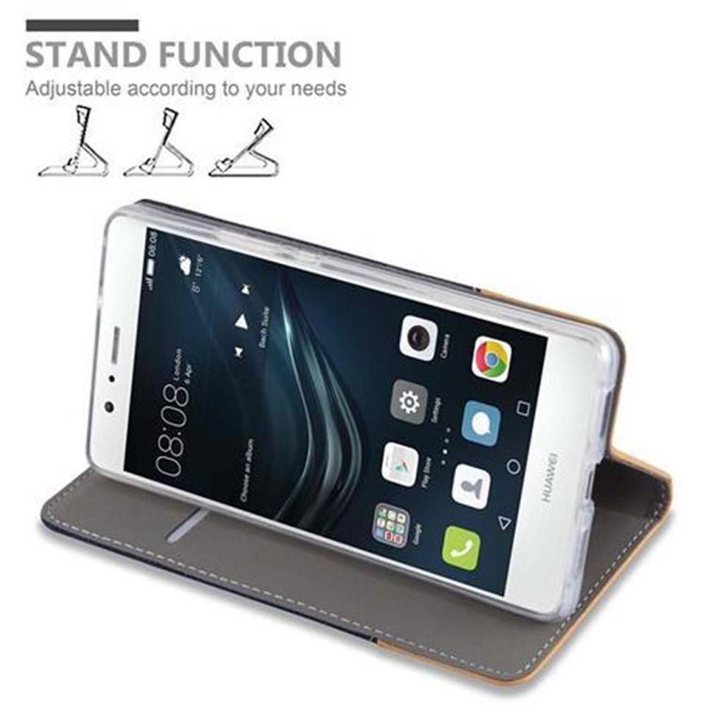 Cadorabo Hülle für Huawei P9 LITE 2016 / G9 LITE Schutzhülle in Blau Handy Hülle Etui Book Case Cover