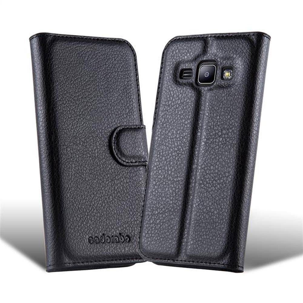 Cadorabo Hülle für Samsung Galaxy TREND 3 Schutz Hülle in Schwarz Handyhülle Etui Case Cover Magnetverschluss