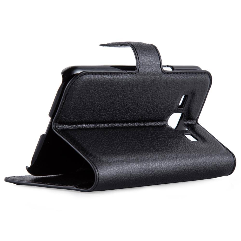Cadorabo Hülle für Samsung Galaxy TREND 3 Schutz Hülle in Schwarz Handyhülle Etui Case Cover Magnetverschluss