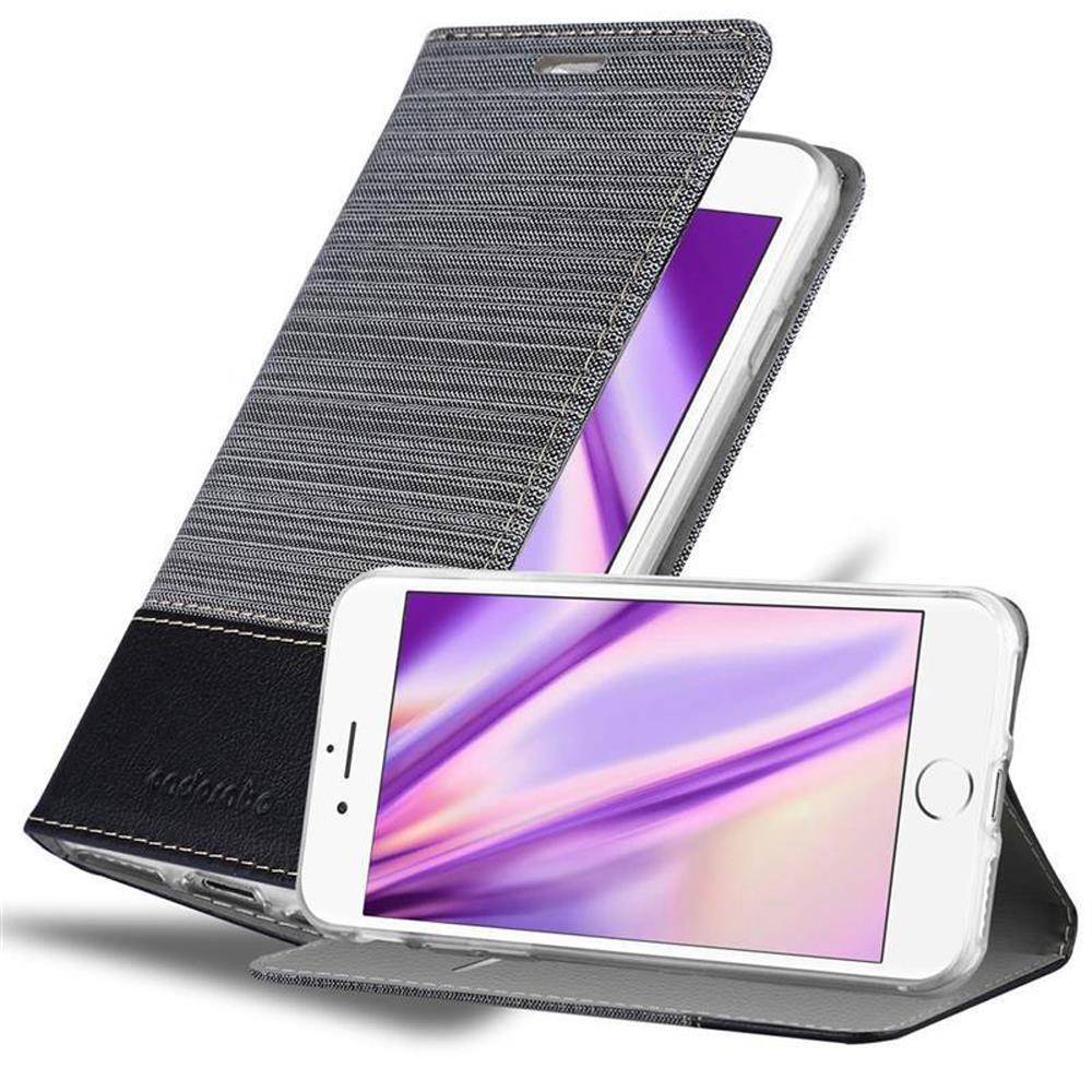 Cadorabo Hülle für Apple iPhone 6 PLUS / 6S PLUS Schutzhülle in Grau Handy Hülle Etui Book Case Cover