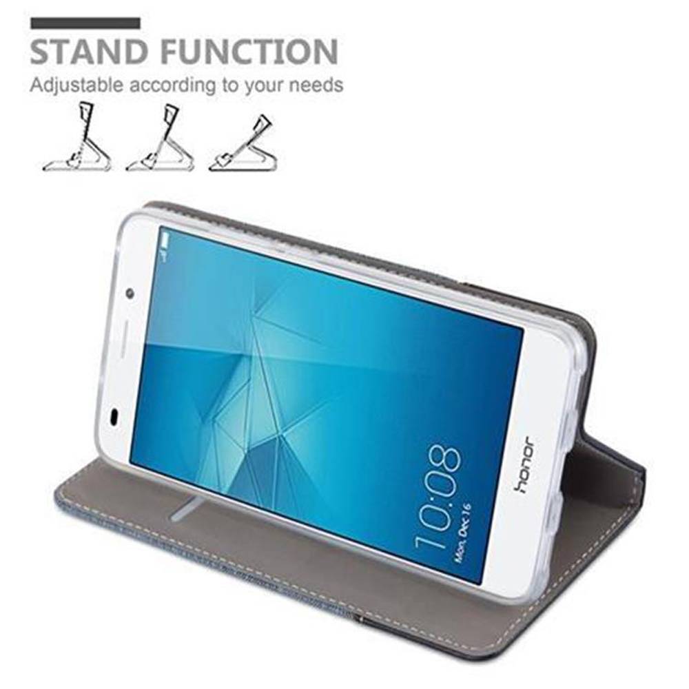 Cadorabo Hülle für Honor 5C Schutzhülle in Blau Handy Hülle Etui Book Case Cover