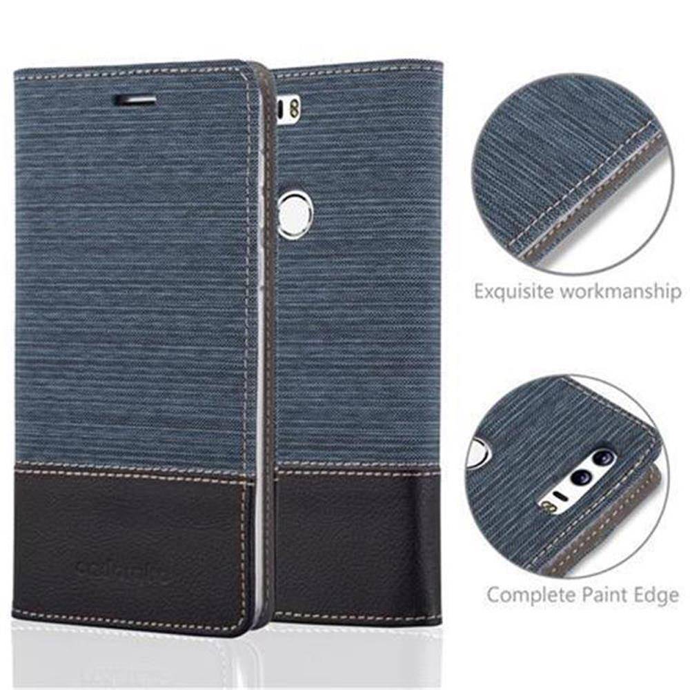 Cadorabo Hülle für Honor 8 / 8 PREMIUM Schutzhülle in Blau Handy Hülle Etui Book Case Cover