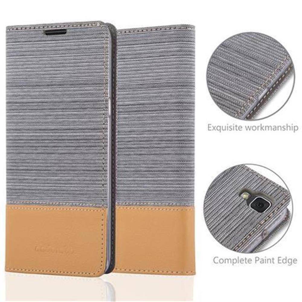 Cadorabo Hülle für LG X POWER Schutzhülle in Grau Handy Hülle Etui Book Case Cover