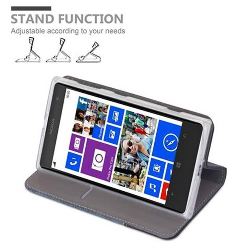 Cadorabo Hülle für Nokia Lumia 1020 Schutzhülle in Blau Handy Hülle Etui Book Case Cover