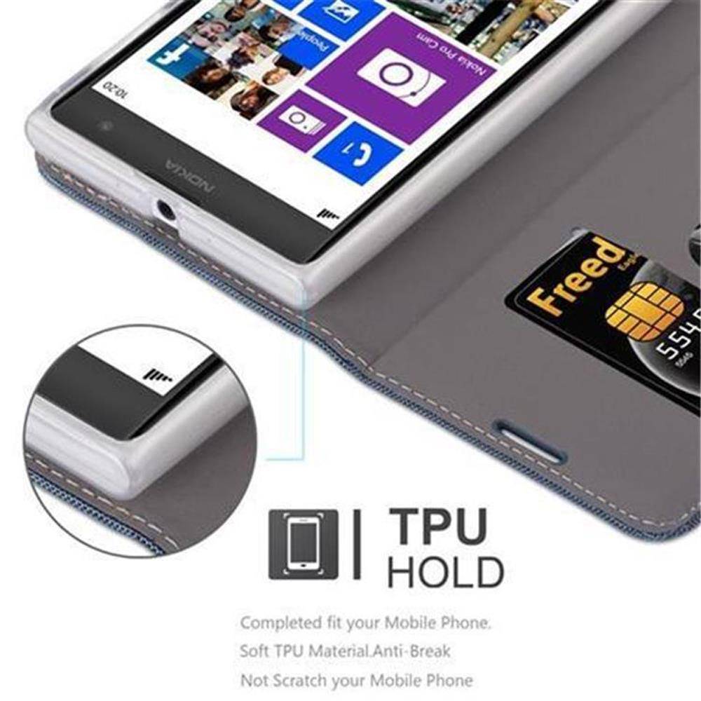 Cadorabo Hülle für Nokia Lumia 1020 Schutzhülle in Blau Handy Hülle Etui Book Case Cover