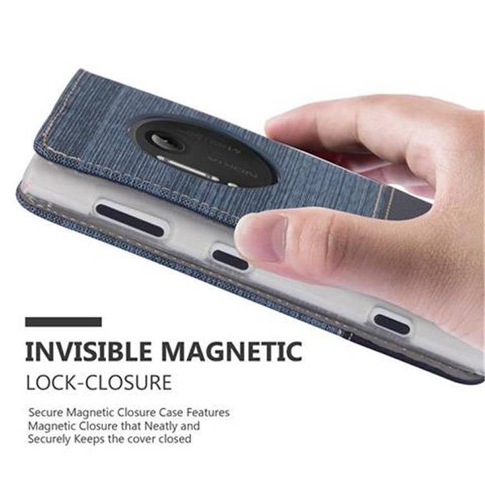 Cadorabo Hülle für Nokia Lumia 1020 Schutzhülle in Blau Handy Hülle Etui Book Case Cover