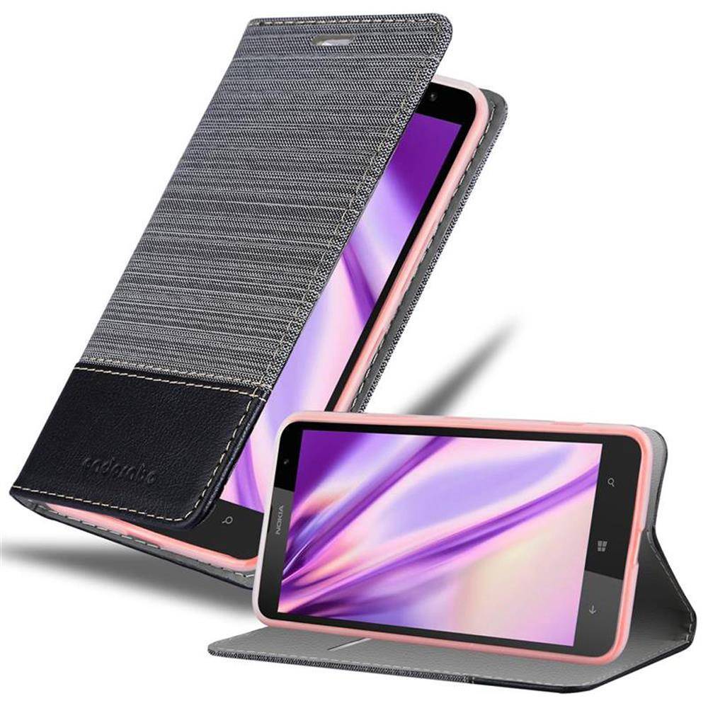 Cadorabo Hülle für Nokia Lumia 1320 Schutzhülle in Grau Handy Hülle Etui Book Case Cover