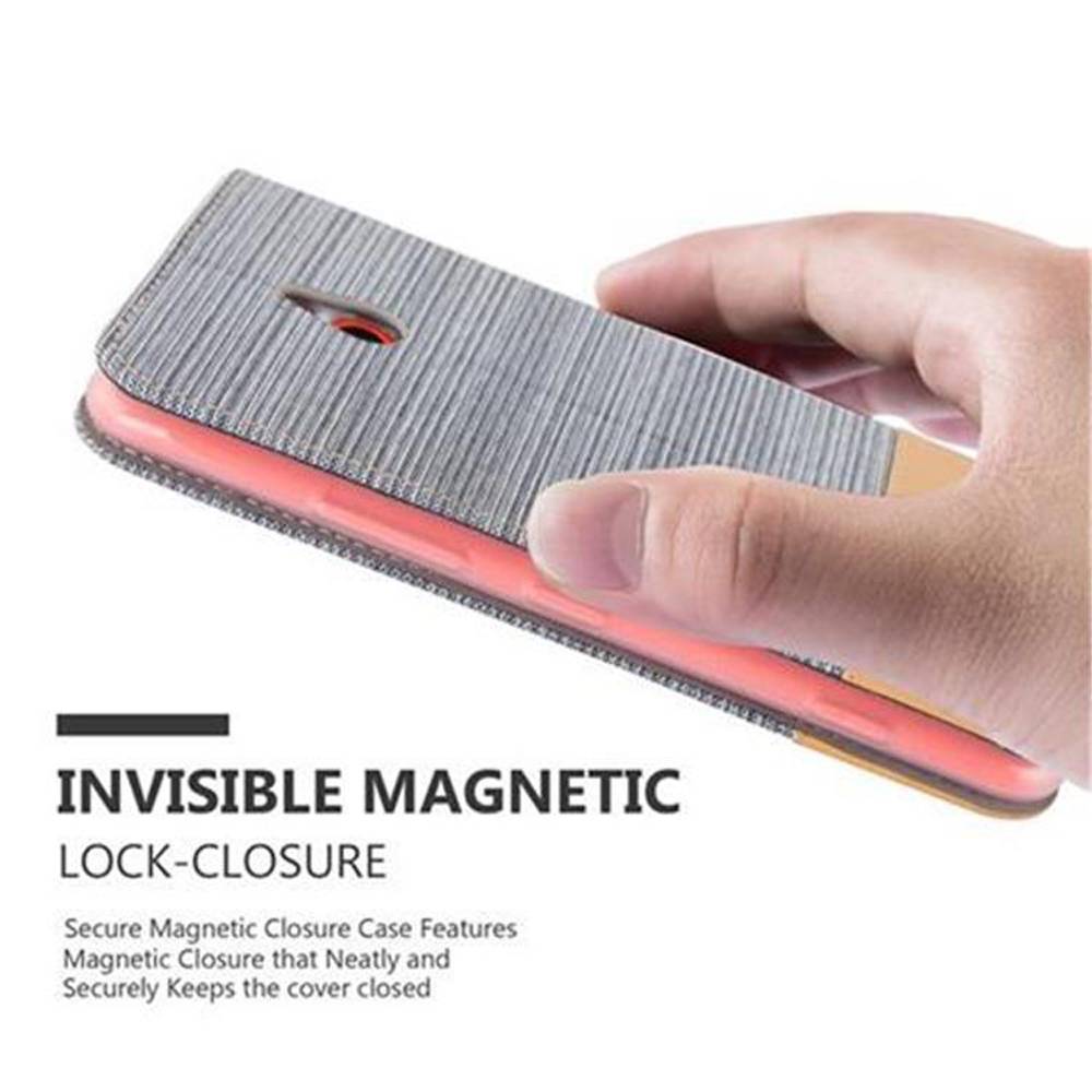 Cadorabo Hülle für Nokia Lumia 1320 Schutzhülle in Grau Handy Hülle Etui Book Case Cover