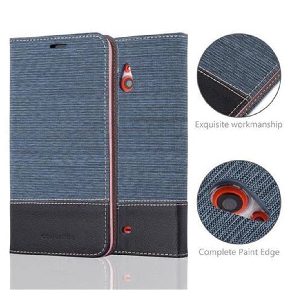 Cadorabo Hülle für Nokia Lumia 1320 Schutzhülle in Blau Handy Hülle Etui Book Case Cover