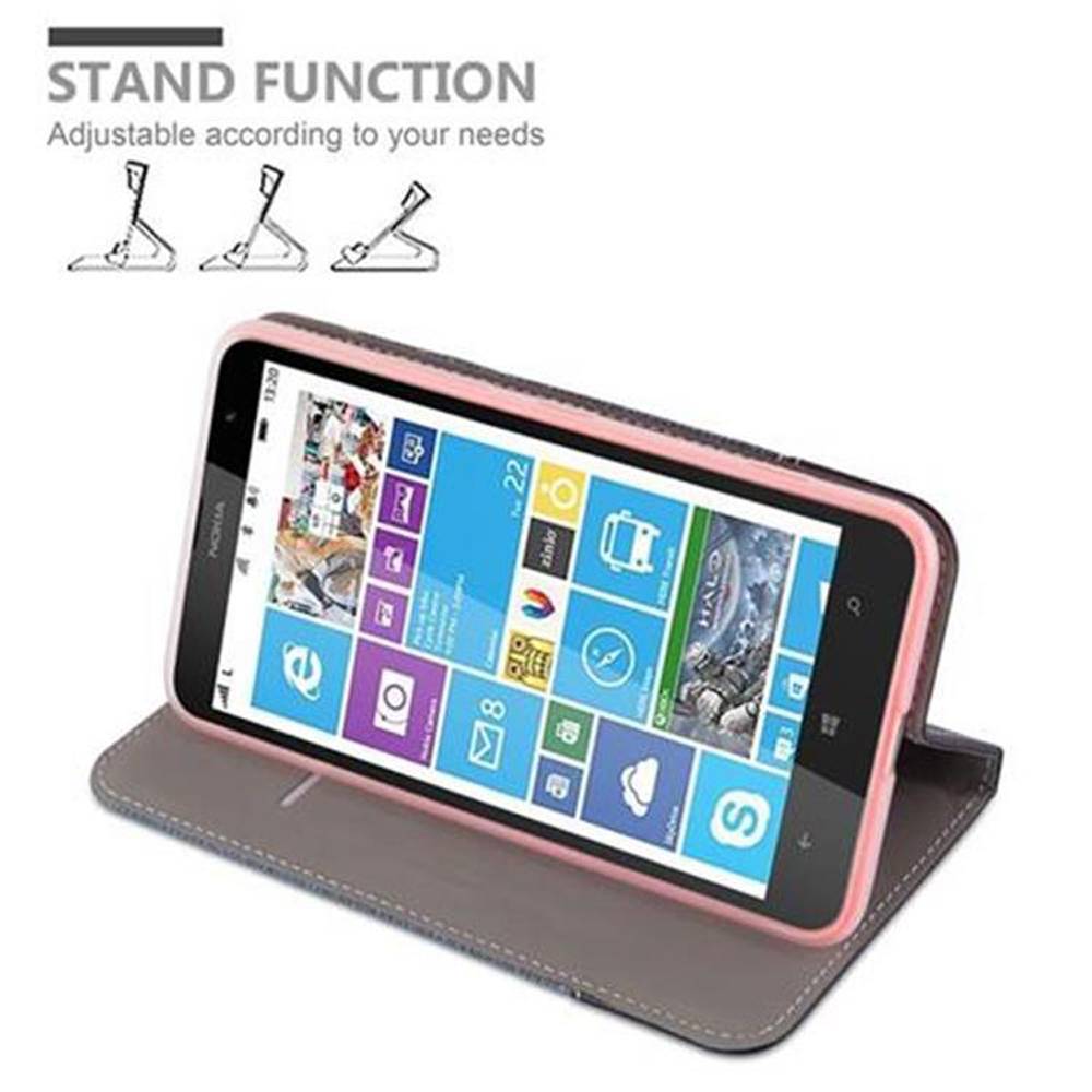 Cadorabo Hülle für Nokia Lumia 1320 Schutzhülle in Blau Handy Hülle Etui Book Case Cover