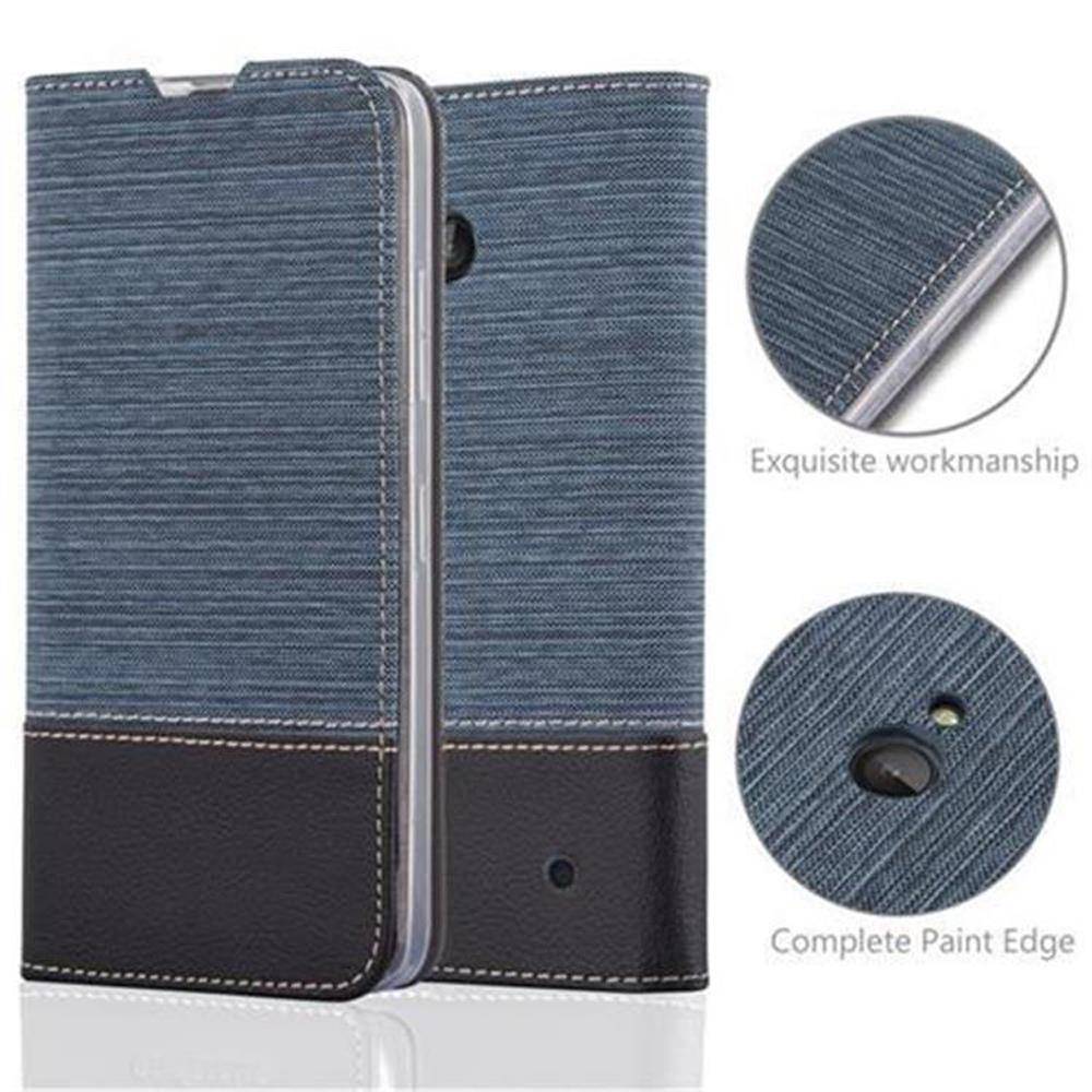 Cadorabo Hülle für Nokia Lumia 640 Schutzhülle in Blau Handy Hülle Etui Book Case Cover