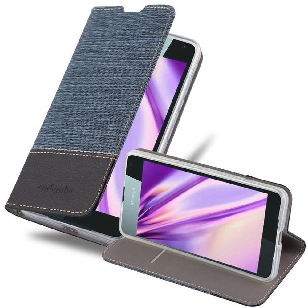 Cadorabo Hülle für Nokia Lumia 650 Schutzhülle in Blau Handy Hülle Etui Book Case Cover