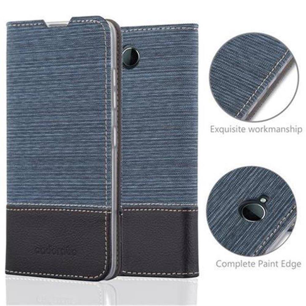 Cadorabo Hülle für Nokia Lumia 650 Schutzhülle in Blau Handy Hülle Etui Book Case Cover