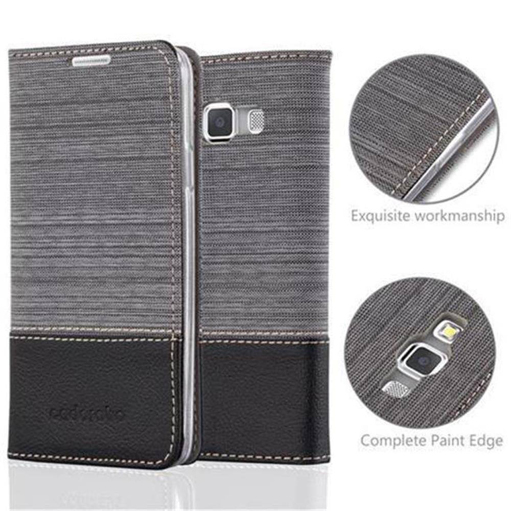 Cadorabo Hülle für Samsung Galaxy A3 2015 Schutzhülle in Grau Handy Hülle Etui Book Case Cover