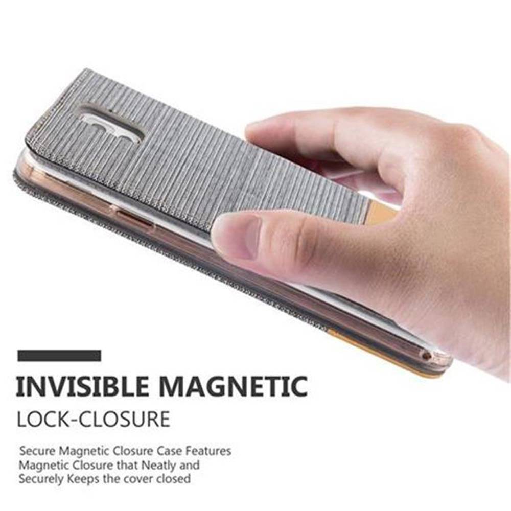 Cadorabo Hülle für Samsung Galaxy NOTE 3 Schutzhülle in Grau Handy Hülle Etui Book Case Cover