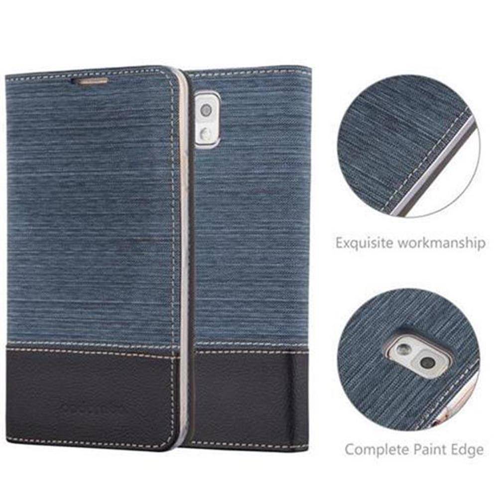 Cadorabo Hülle für Samsung Galaxy NOTE 3 Schutzhülle in Blau Handy Hülle Etui Book Case Cover