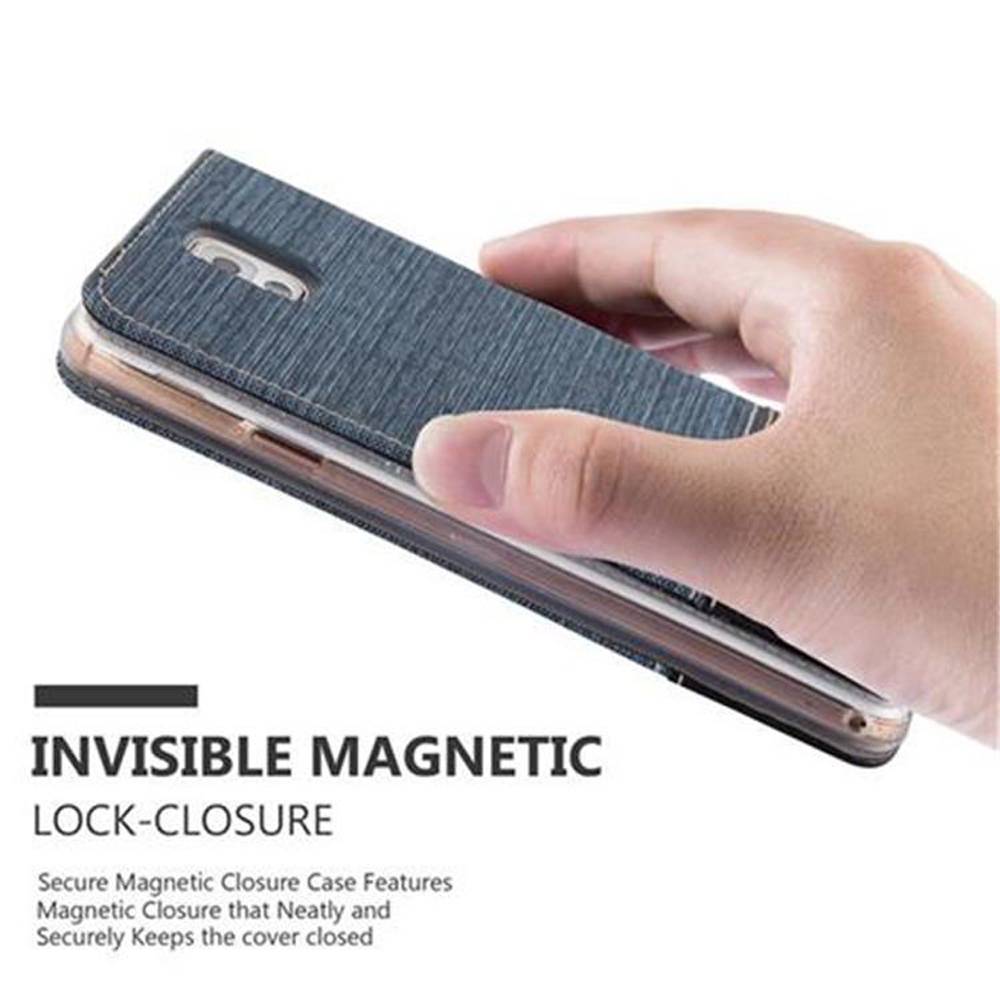 Cadorabo Hülle für Samsung Galaxy NOTE 3 Schutzhülle in Blau Handy Hülle Etui Book Case Cover