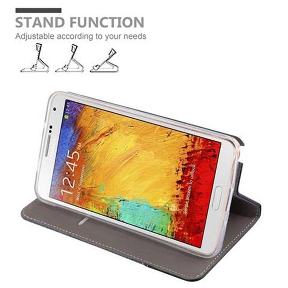 Cadorabo Hülle für Samsung Galaxy NOTE 3 Schutzhülle in Blau Handy Hülle Etui Book Case Cover