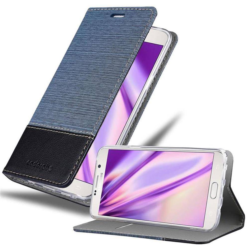 Cadorabo Hülle für Samsung Galaxy NOTE 5 Schutzhülle in Blau Handy Hülle Etui Book Case Cover