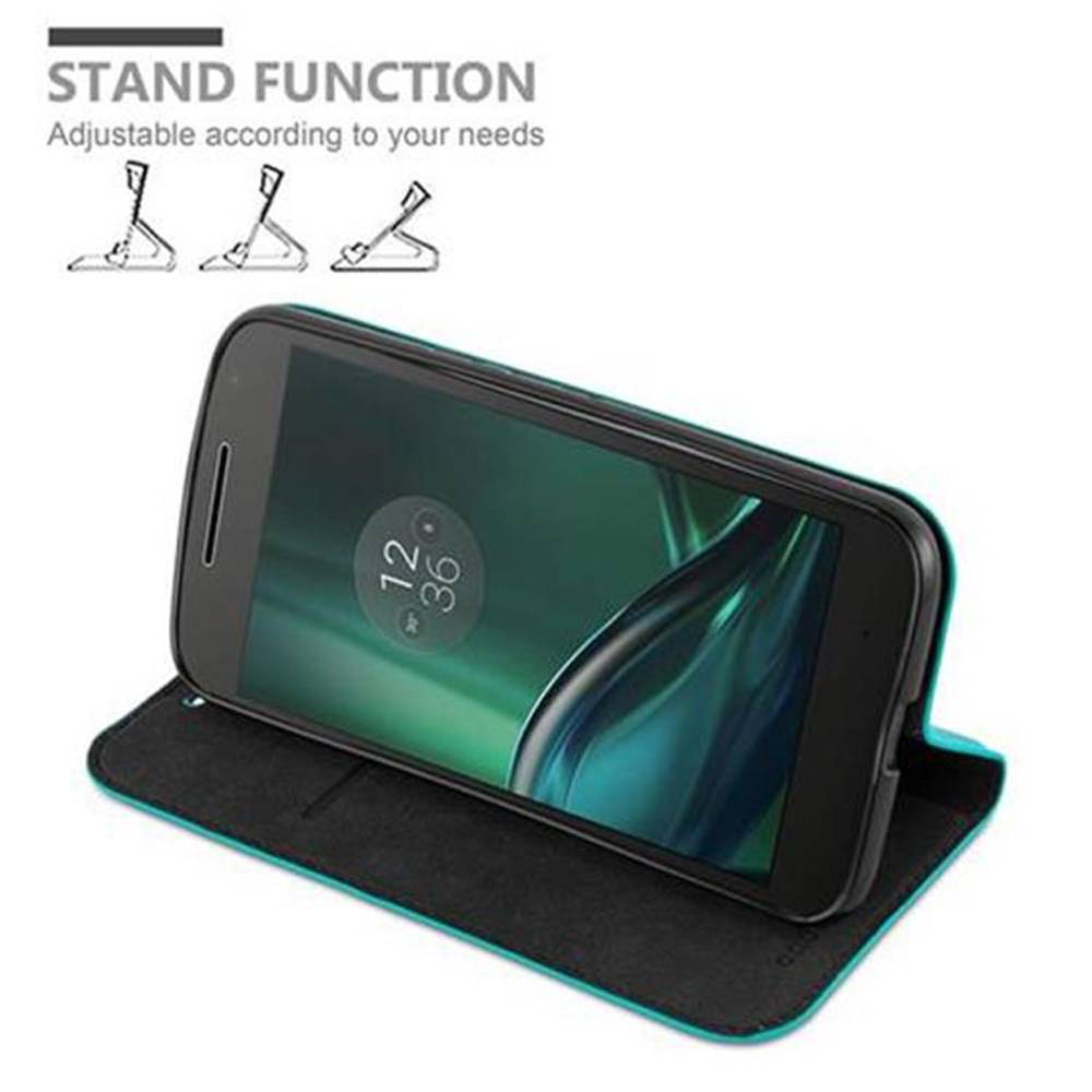 Cadorabo Hülle für Motorola MOTO G4 / G4 PLUS Schutz Hülle in Türkis Handyhülle Etui Case Cover Magnetverschluss