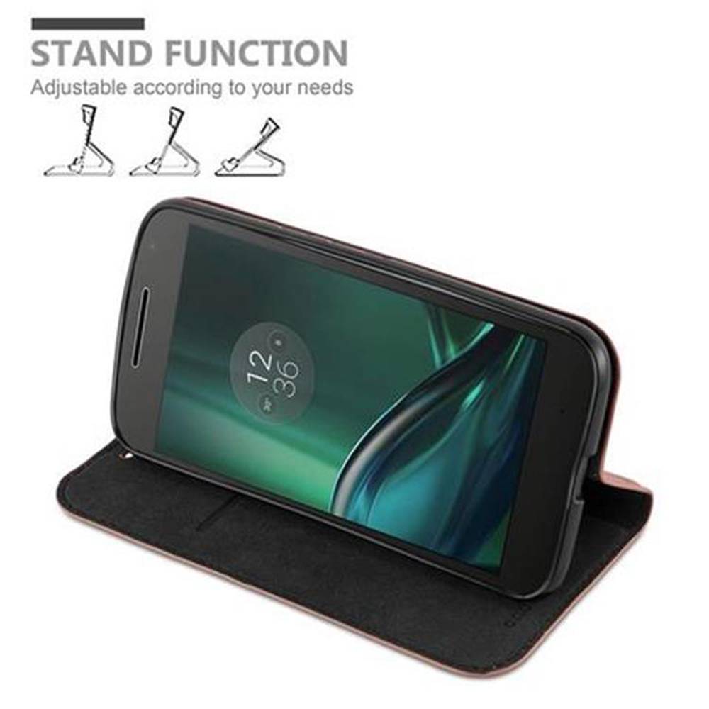 Cadorabo Hülle für Motorola MOTO G4 / G4 PLUS Schutz Hülle in Braun Handyhülle Etui Case Cover Magnetverschluss
