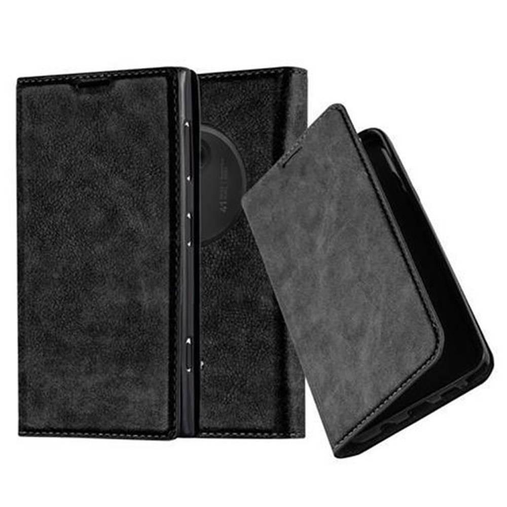 Cadorabo Hülle für Nokia Lumia 1020 Schutz Hülle in Schwarz Handyhülle Etui Case Cover Magnetverschluss