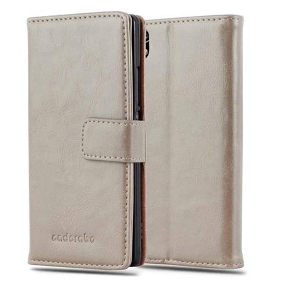 Cadorabo Hülle für Huawei ASCEND P7 Schutzhülle in Braun Handyhülle Book Tasche Case Etui Luxury