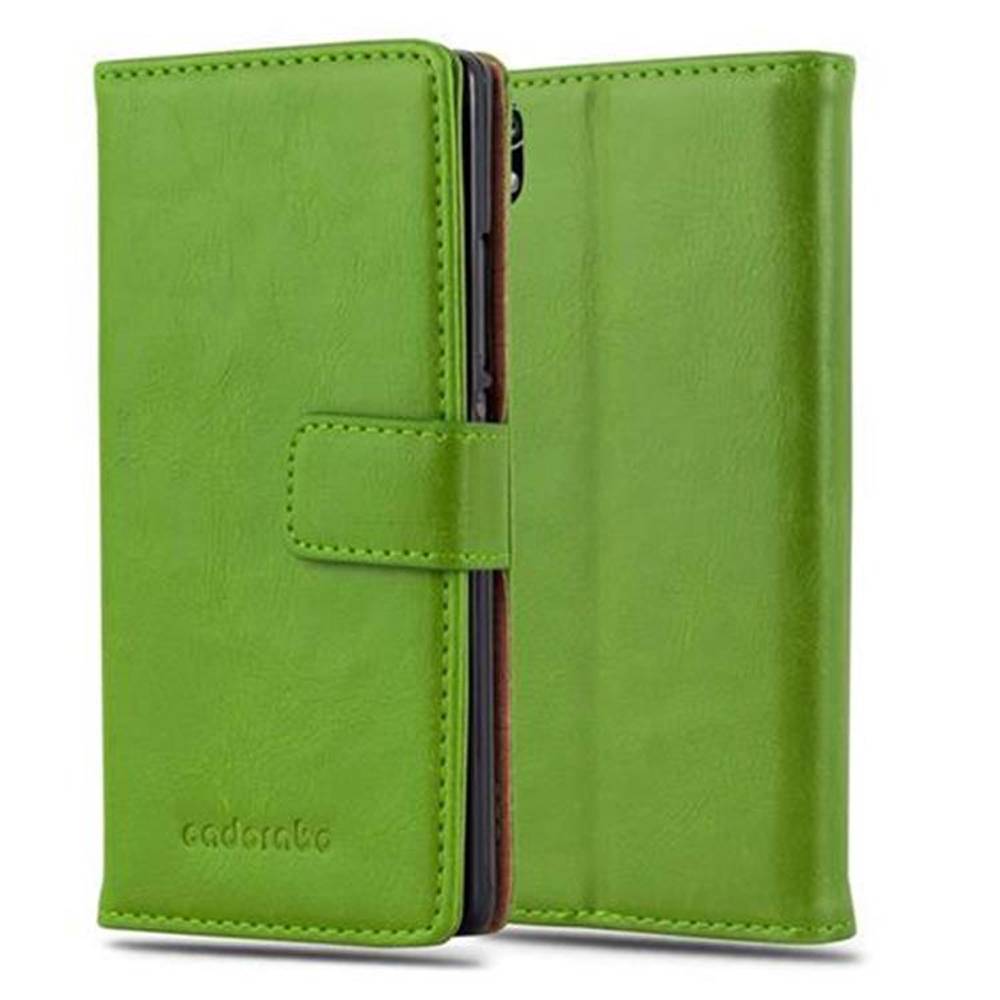 Cadorabo Hülle für Huawei ASCEND P7 Schutzhülle in Grün Handyhülle Book Tasche Case Etui Luxury