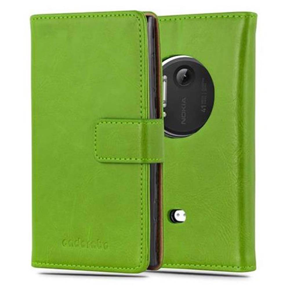 Cadorabo Hülle für Nokia Lumia 1020 Schutzhülle in Grün Handyhülle Book Tasche Case Etui Luxury
